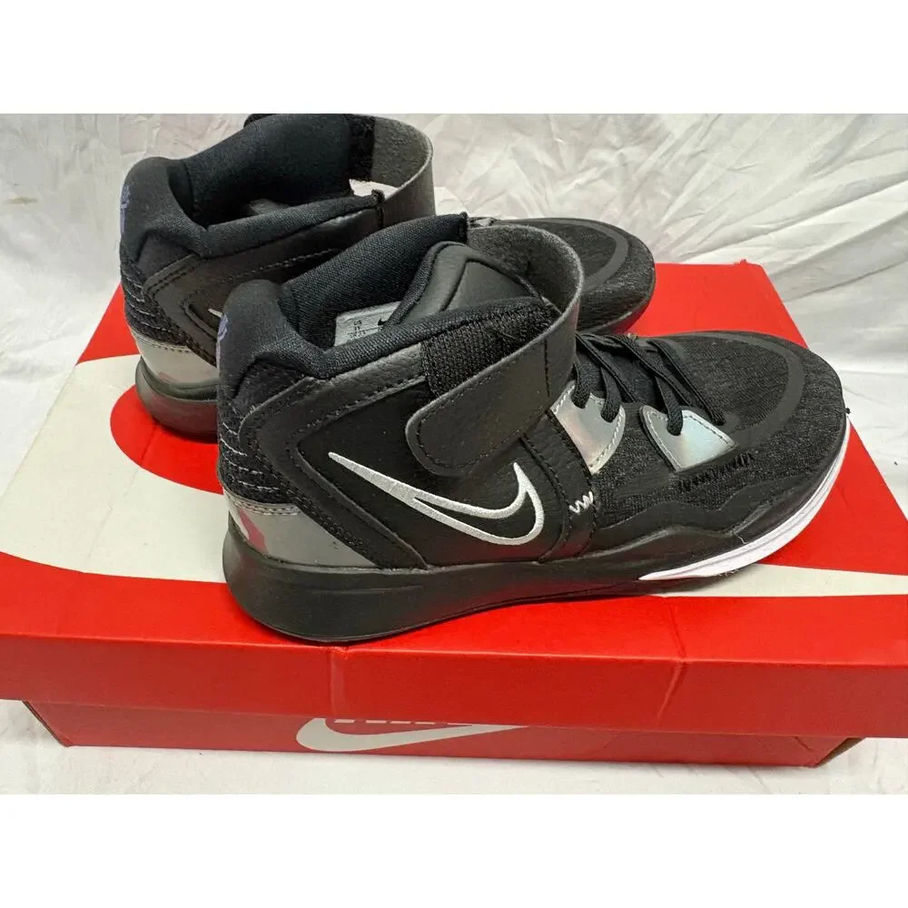 Nike Kyrie Infinity Pre-School shoes Black Metallic Silver Concord New size 3Y
